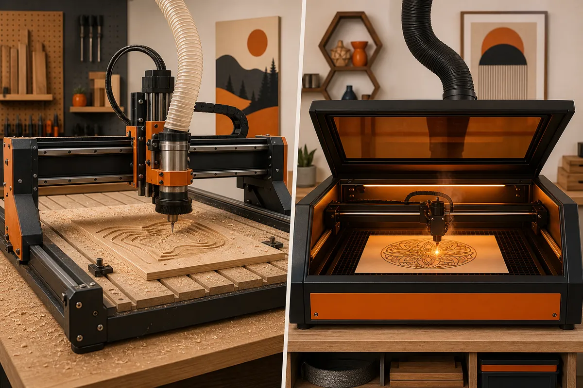CNC Router vs Laser Cutter: Which First Machine Fits Your Projects?